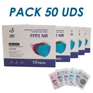 Pack 50 uds- Mascarillas FFP2 - NEGRA (CON CE)